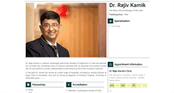 Desktop Screenshot of drrajivkarnikcardiologist.com